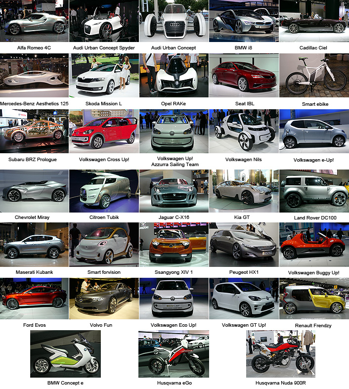 Audi A2 BMW i3 MercedesBenz F125 IAA 2011 Audi A2 BMW i3 MercedesBenz F125 IAA 2011